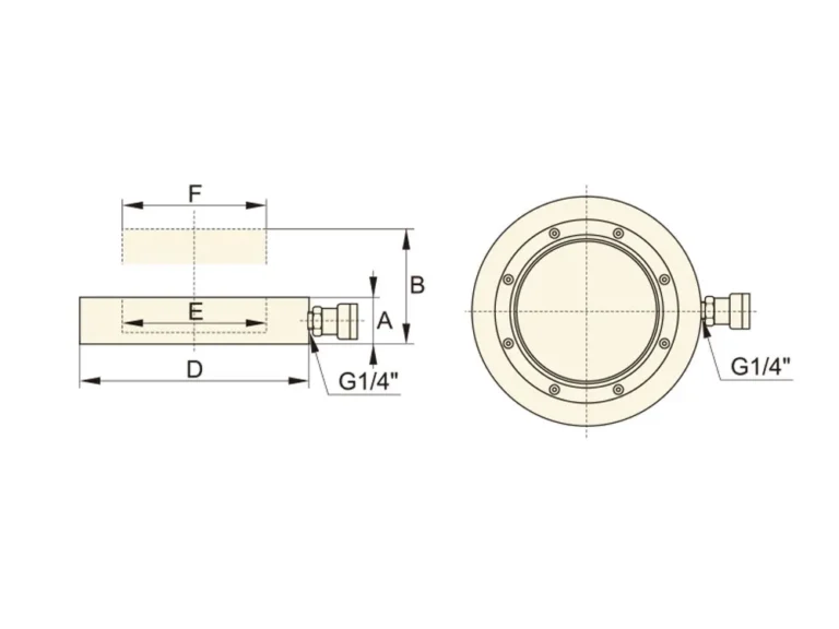 RTC Series, Ultra Thin Hydraulic Cylinders