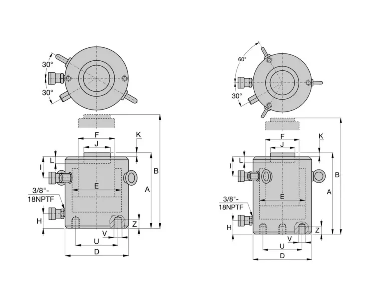 CLRG Series, Double Acting High Tonnage Hydraulic Cylinders