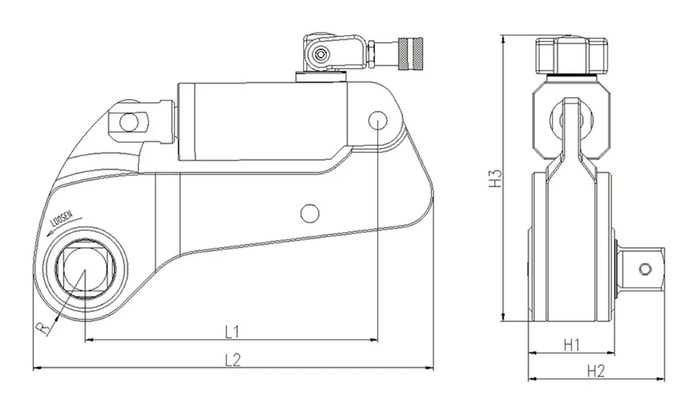 Square Drive Hydraulic Torque Wrench