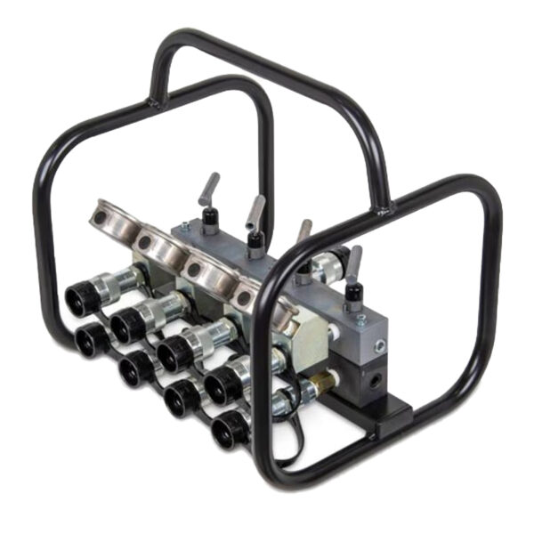 AMGC42, Split Flow Hydraulic Manifold with Gauges and Frame, For Double-Acting Cylinders